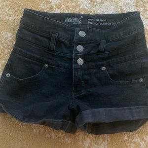 Mossimo High Rise Shorts in Black Denim